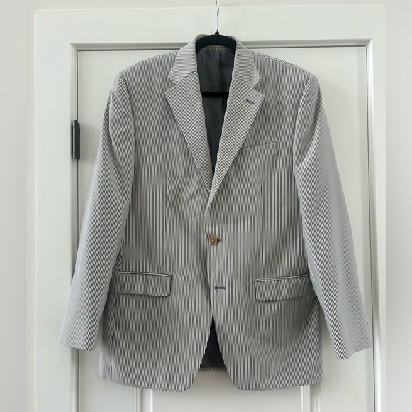 Lauren Ralph Lauren Other - Lauren Ralph Lauren Grey Pin Striped Blazer Suit Jacket Mens 39R